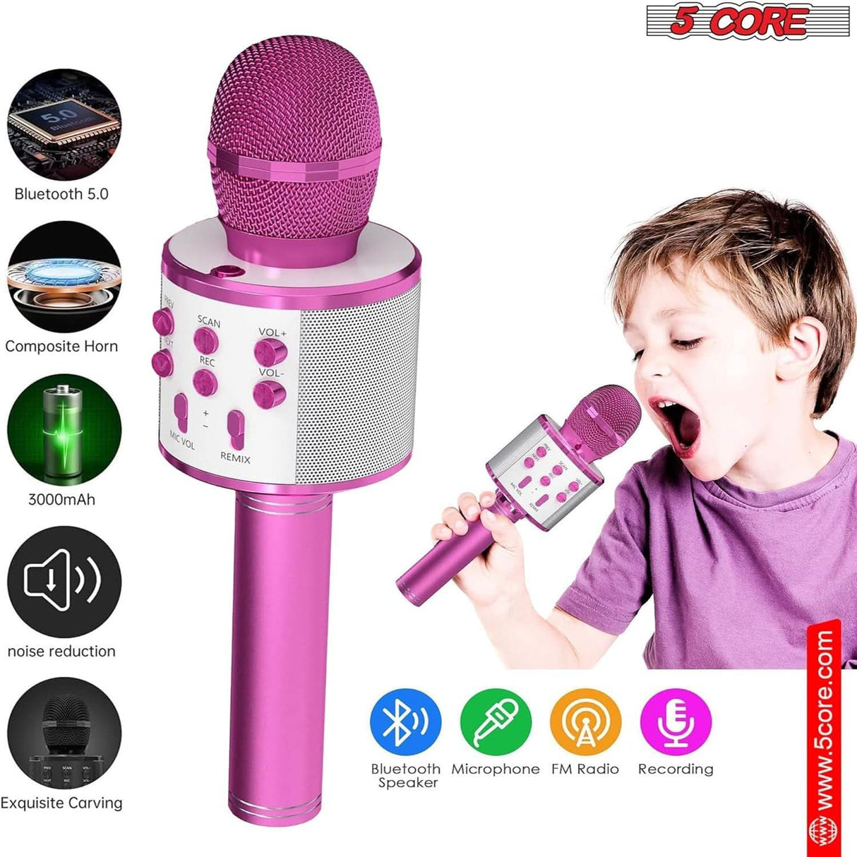 5 Core Karaoke Microphone with Speaker home party usage view