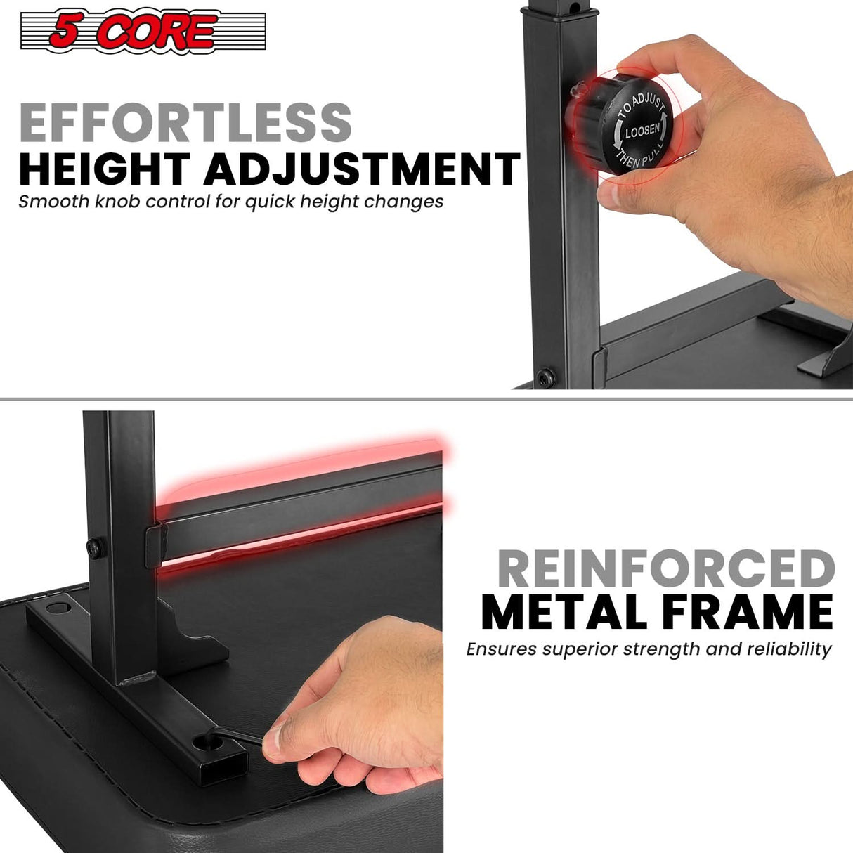 5 Core Piano Stool padded comfort seating top angle