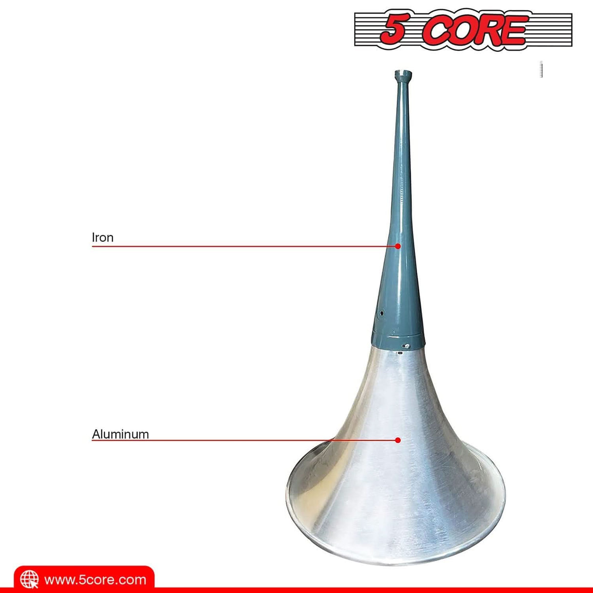 5Core 600W PMPO PA horn speaker compression driver in 22 inch trumpet throat for loud audio system