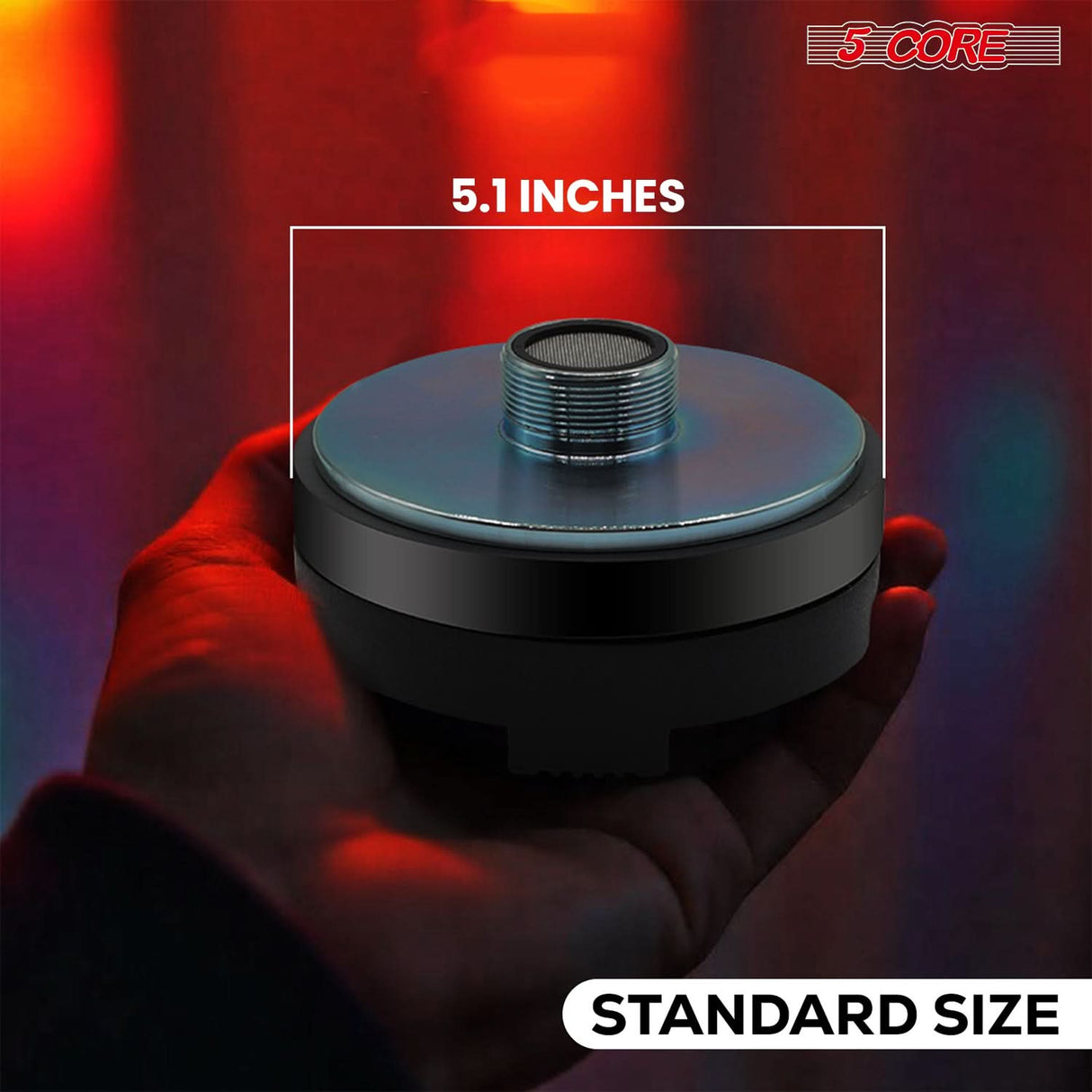 5 Core Compression Driver 2Pc 1″ PA Horn Tweeter Pro Audio 1600W 1.75″ Voice Coil 20Oz Magnet 8Ohm