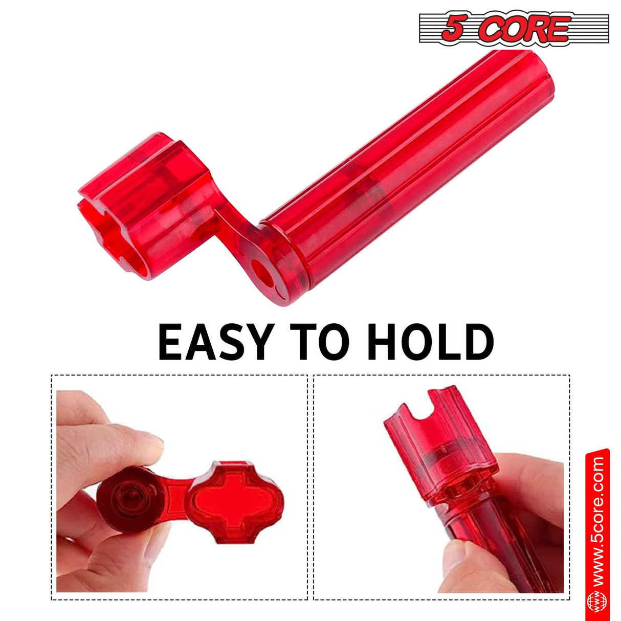5Core Guitar String Winder Professional Guitars Tools Peg Winder with Bridge Pin Remover