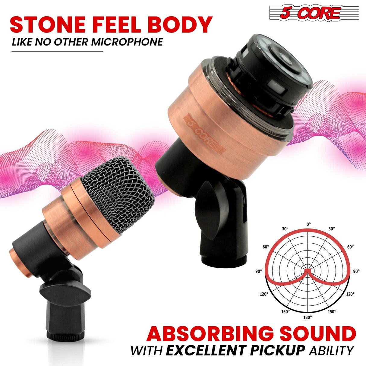 The condenser tom mic has accurate audio capturing abilities
