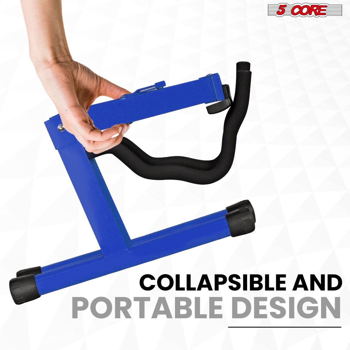 5 Core Guitar Stand A Frame w Soft Foam Arm Non Slip Rubber for Acoustic Electric Bass Ukulele