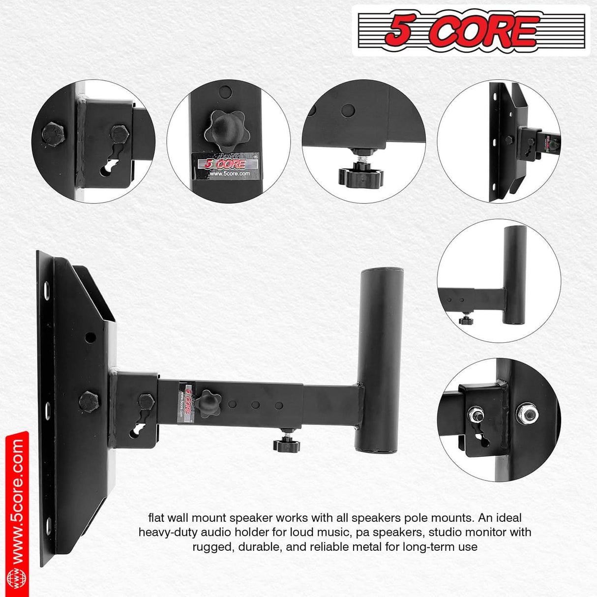 5Core wall speaker bracket with adjustable orientation