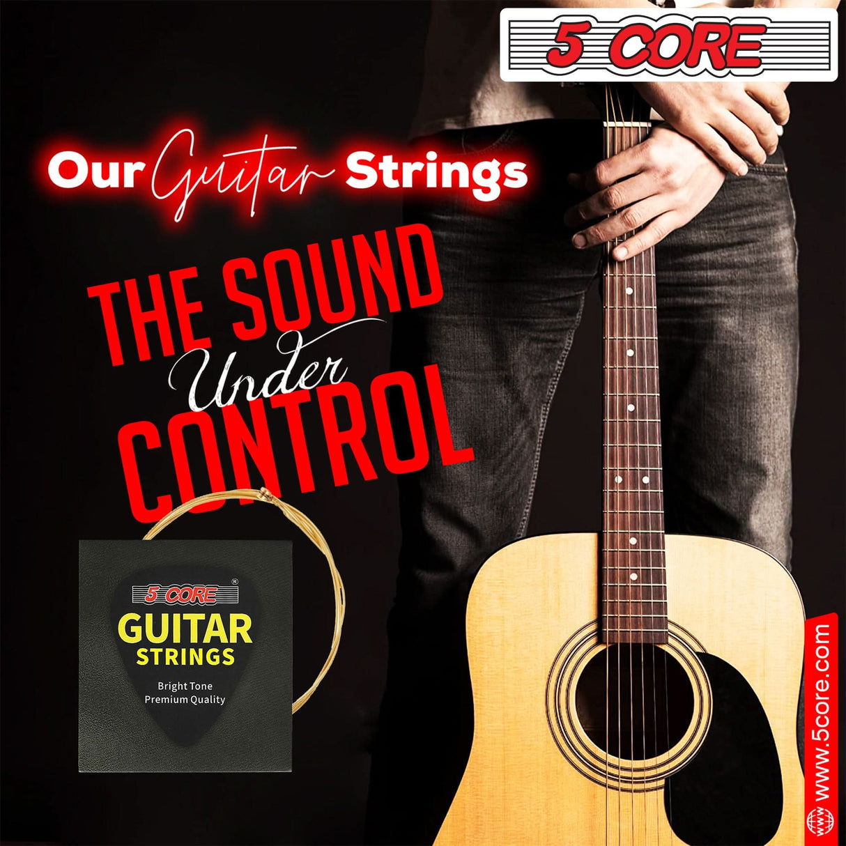 5Core strings designed to enhance sustain and dynamic range