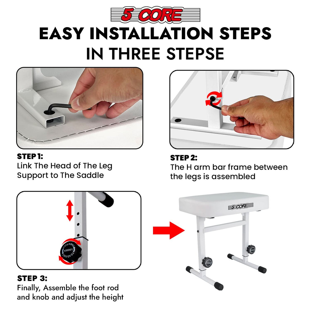 5 Core Keyboard Bench premium padded seat modern design view