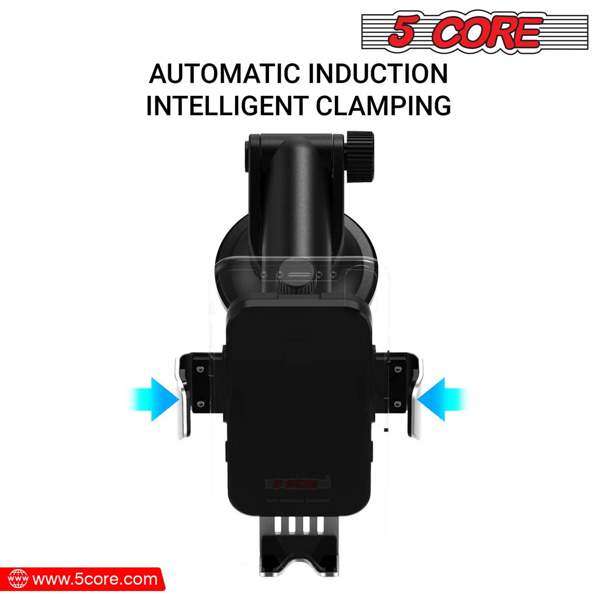 5 Core Magnetic Wireless Car Charger Mount, Stick on The Dashboard for MagSafe iPhone & Android