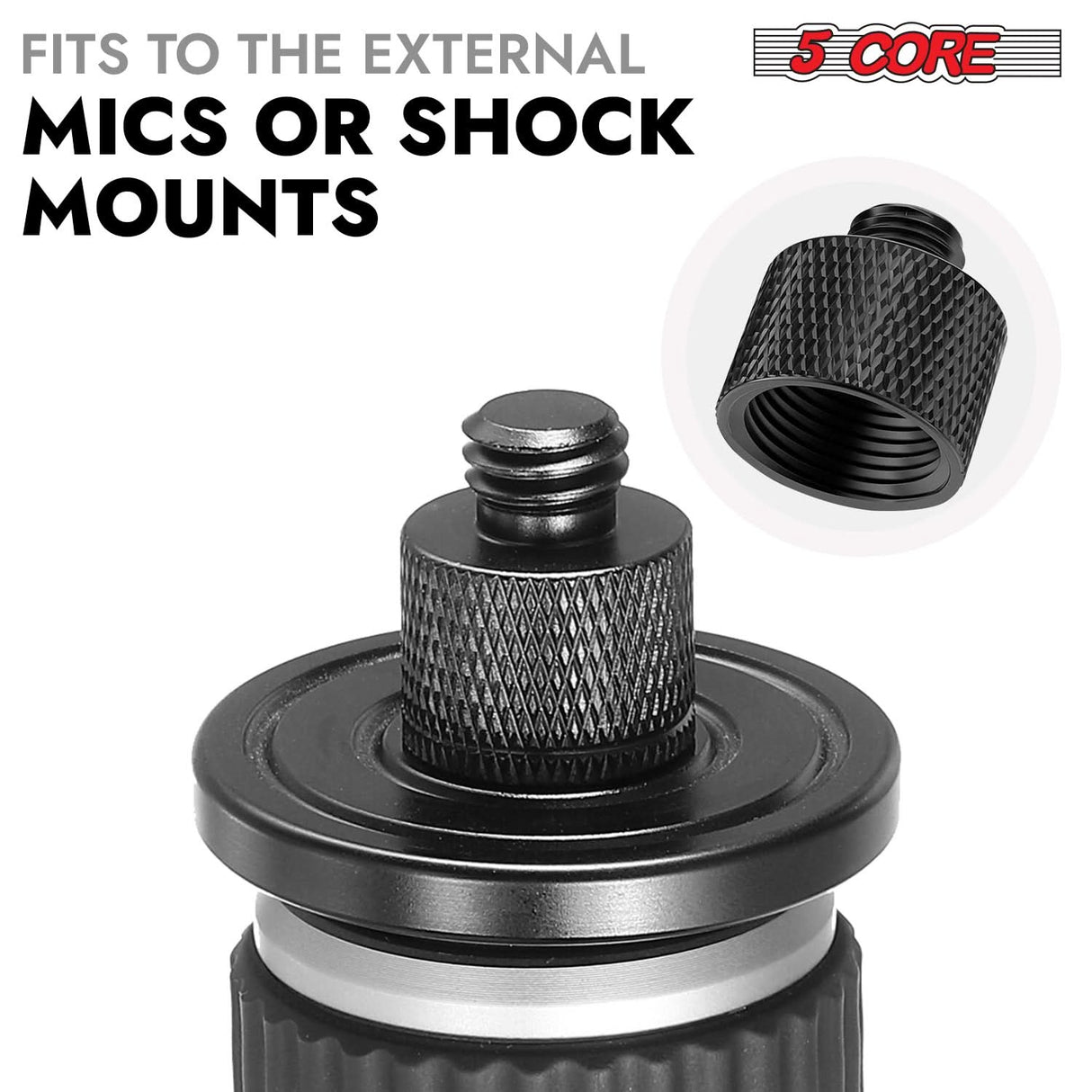 5 Core Mic Stand Adapter 12 Pieces 5/8 Female to 3/8 Male Screw Thread Conversion Connector