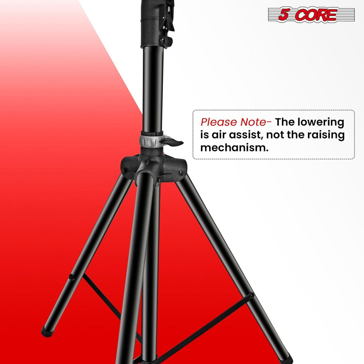 Reliable 5Core air-assisted speaker stand for concerts and live setups