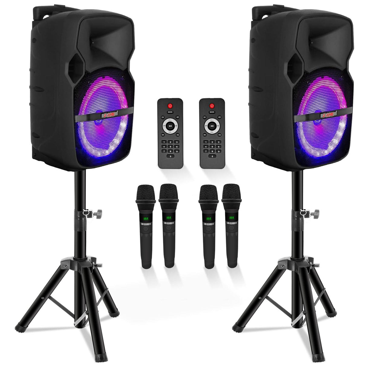 5 Core DJ Party Speaker rechargeable Bluetooth loudspeaker close-up view