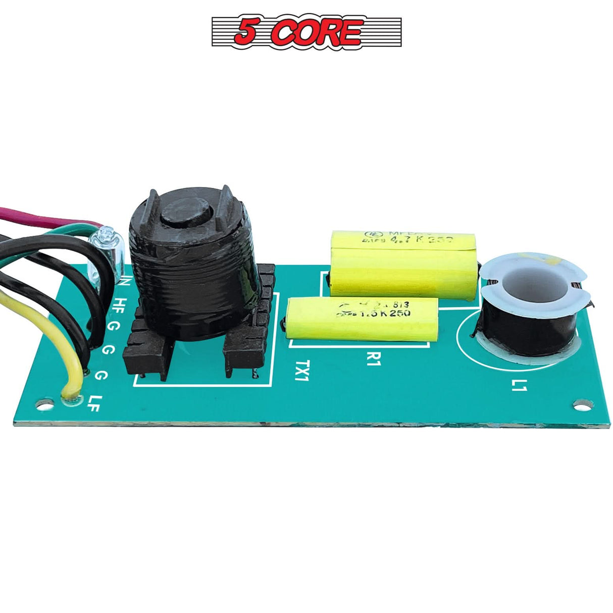 5Core Professional 2 Way Crossover Network wiring terminal view