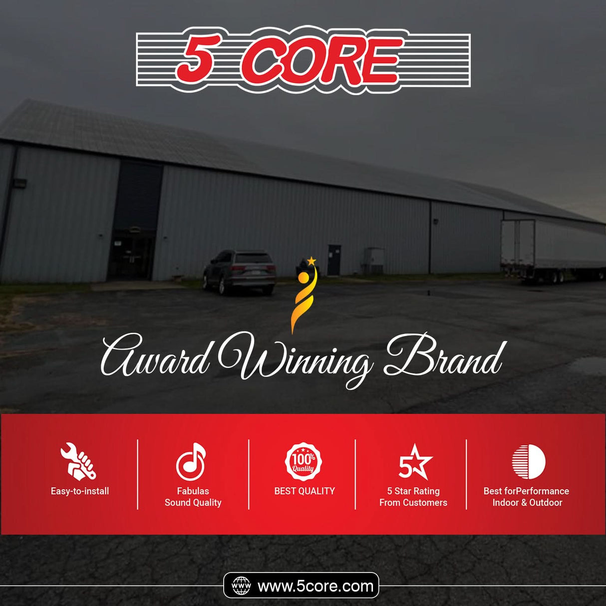 5Core 2 Way Speaker Crossover precision air core coil view