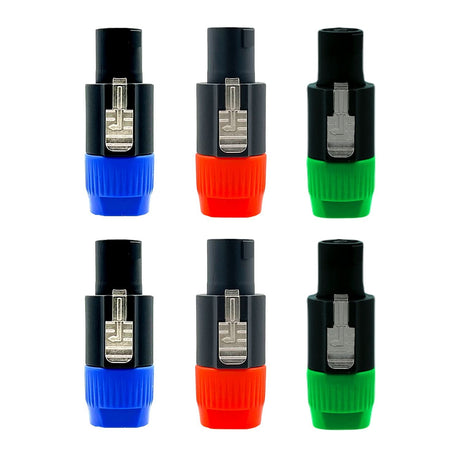 5Core Speakon adapter 6 pack for high-quality audio pin connections