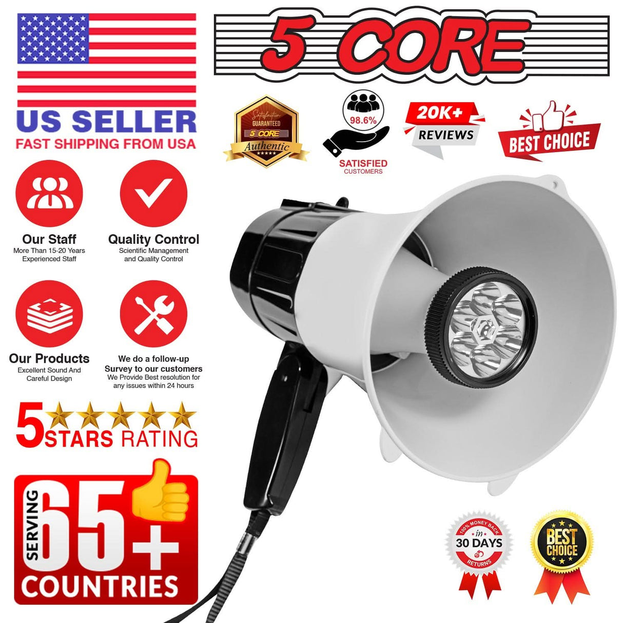 Designed with a special carry handle, this megaphone ensures portability and ease of use.