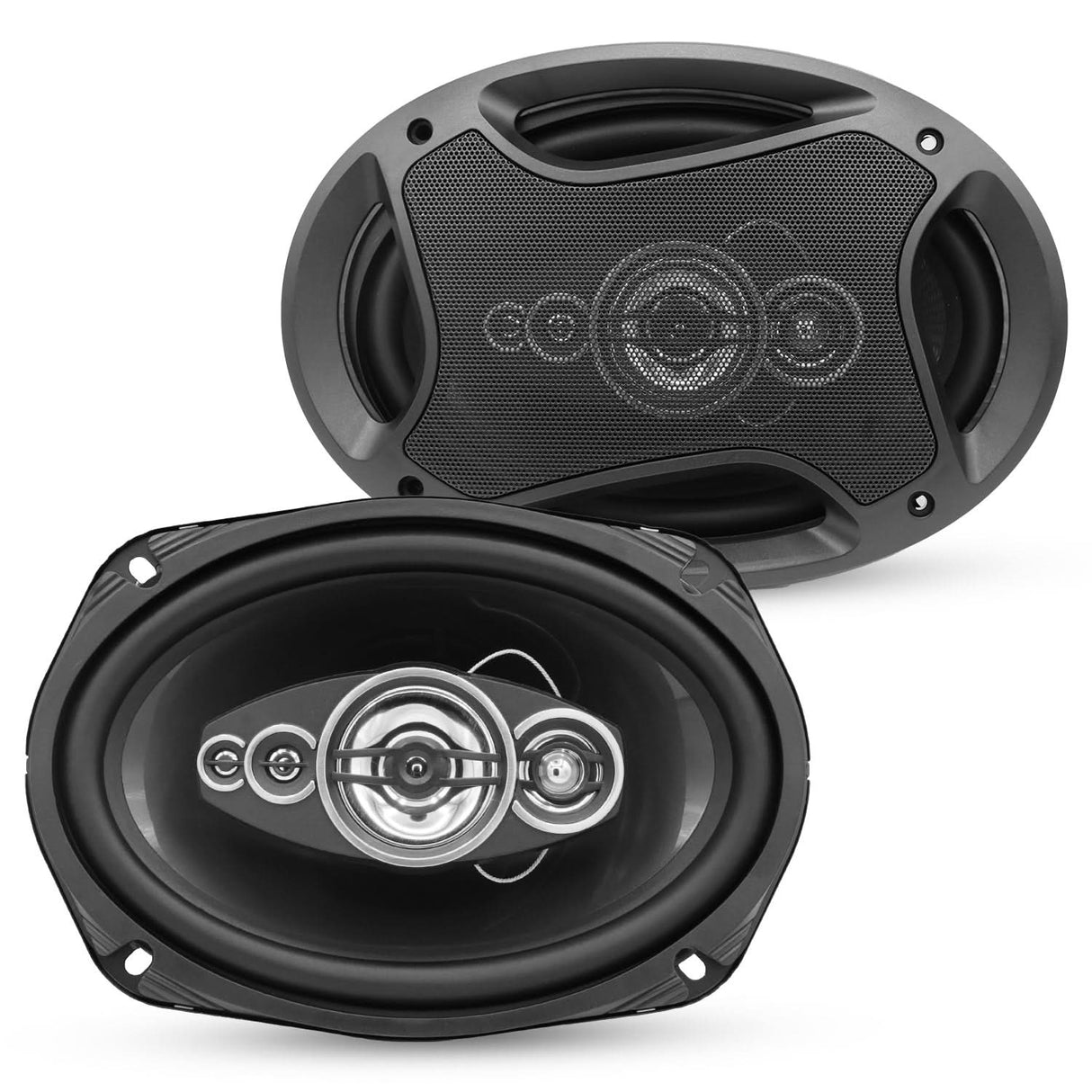 5Core 6x9 Car Speaker 800W Pair 4Ohm 4 Way Coaxial Speaker w Super Tweeter Universal Fit
