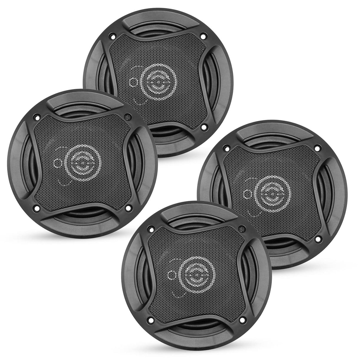 5Core Coaxial Car Door Speakers 5” 4Pcs 350W 4Ohm 2 Way Component Subwoofer Audio w Super Tweeter