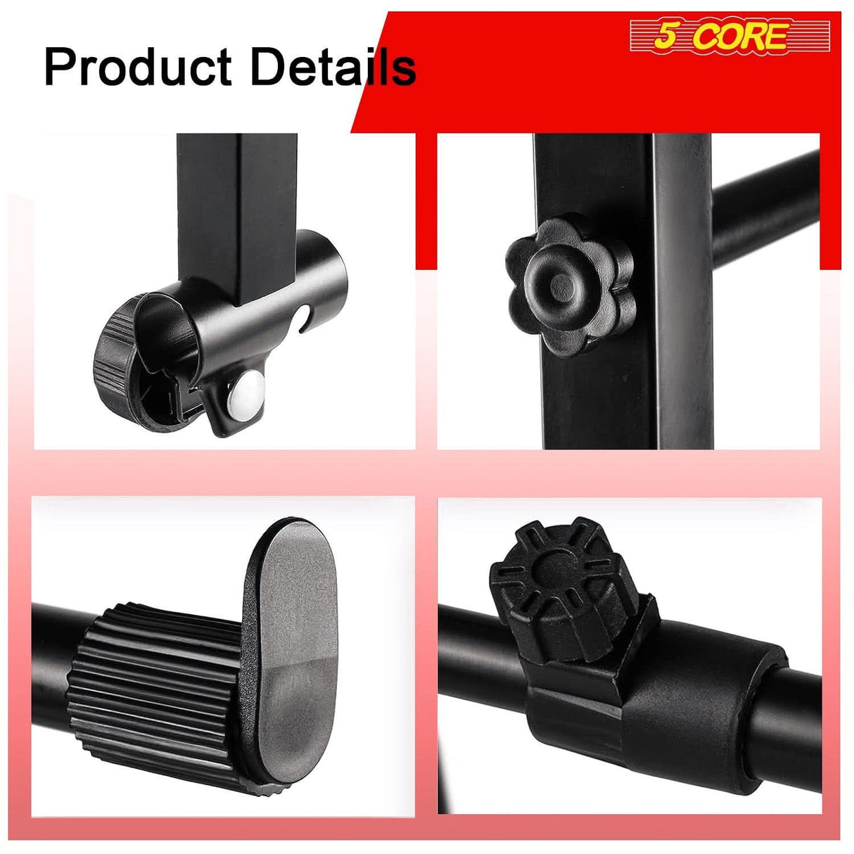 5Core 2-tier electric piano stand, foldable and adjustable keyboard holder