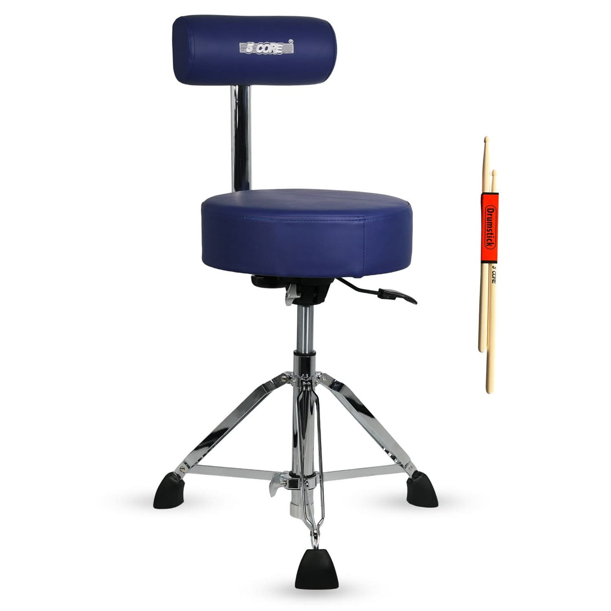5 Core Drum Throne w Backrest 4" Padded Stool Airlift Adjustable 25.5" Drummer Chair 441Lb Capacity