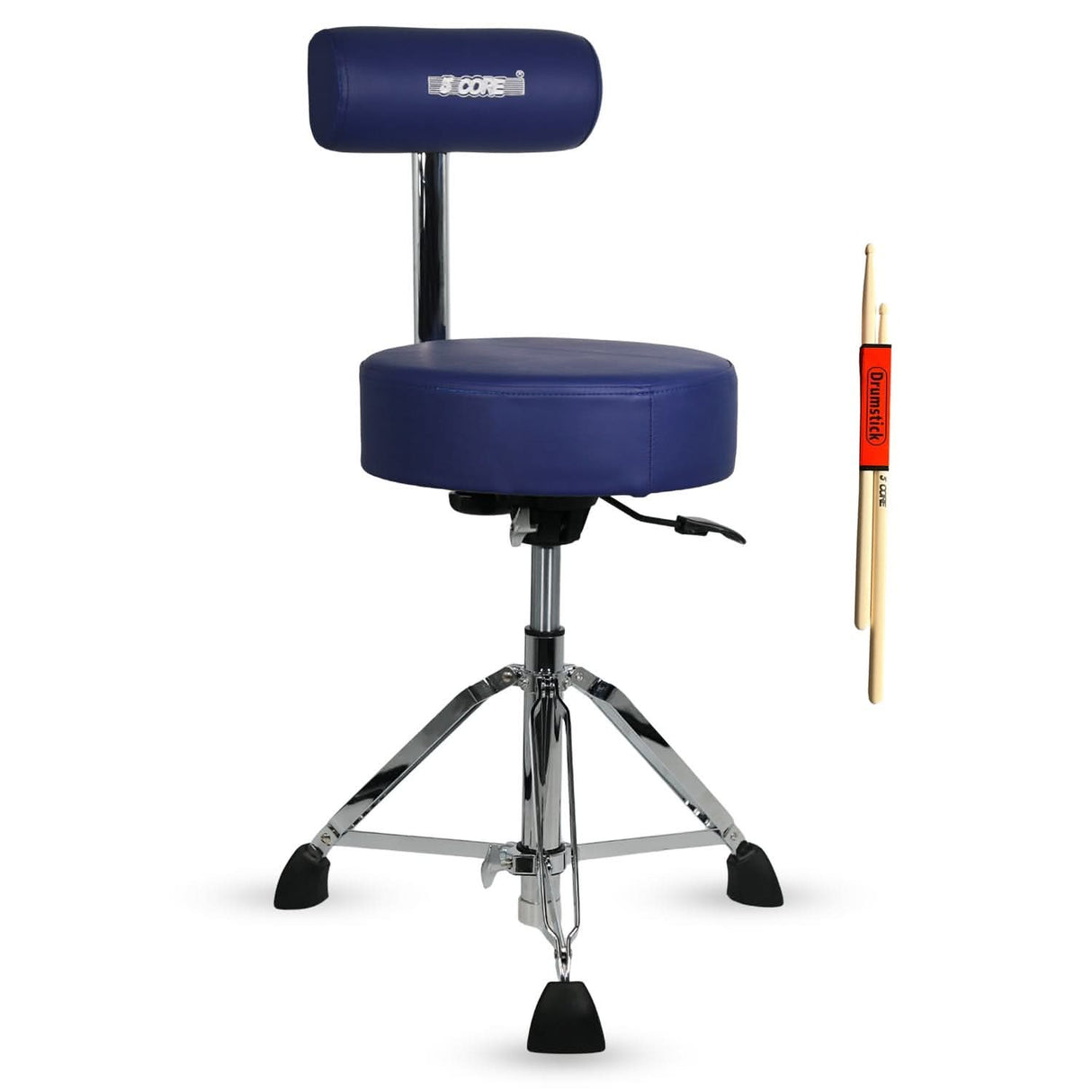 5 Core Drum Throne w Backrest 4" Padded Stool Airlift Adjustable 25.5" Drummer Chair 441Lb Capacity
