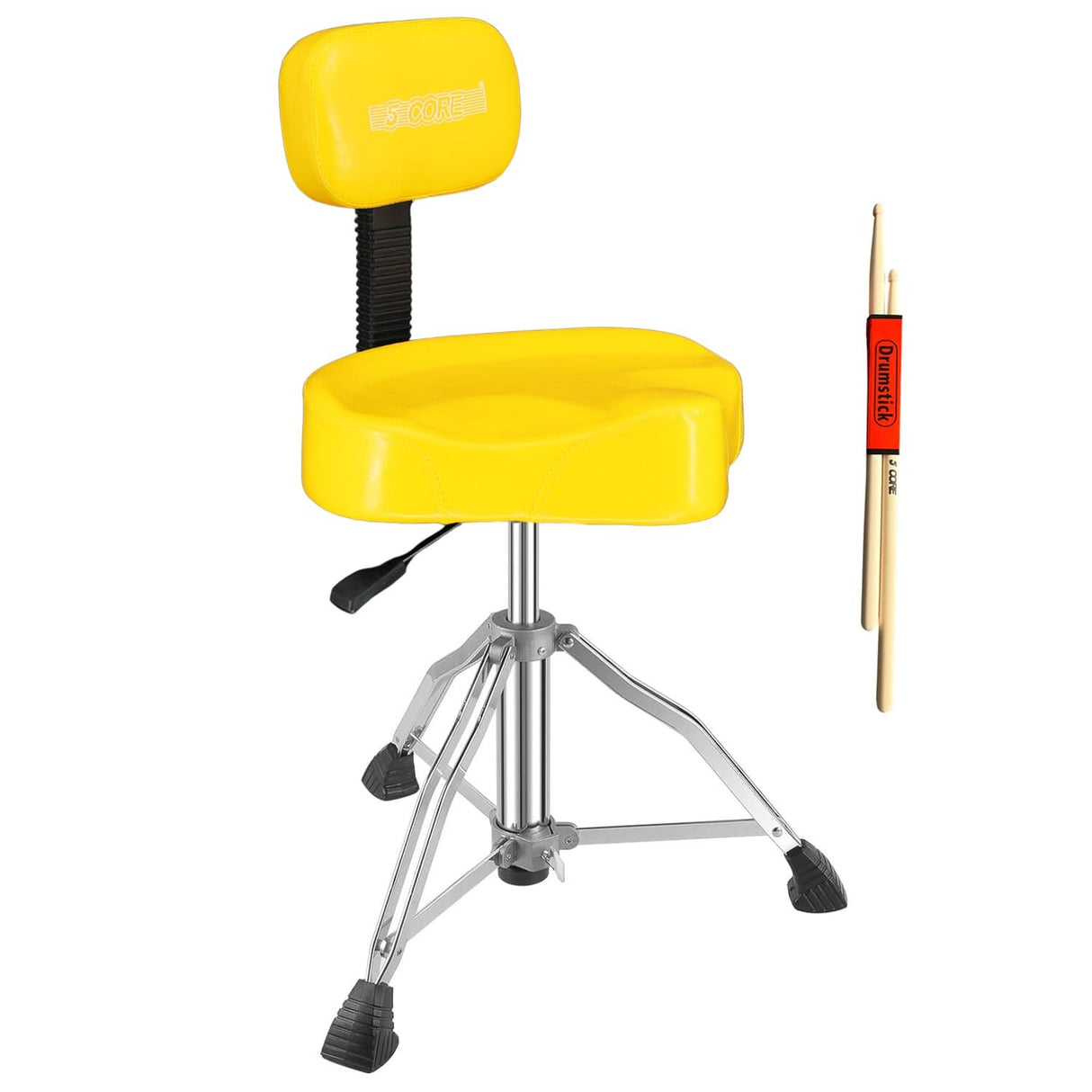 Yellow drum throne with adjustable height