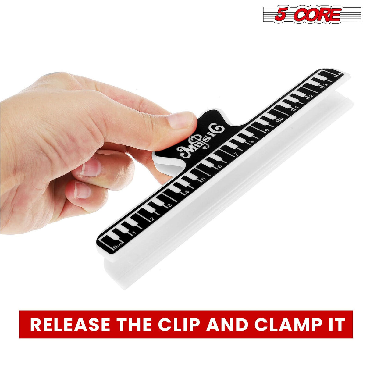 5Core plastic music clip ideal for piano, violin, or vocal practice