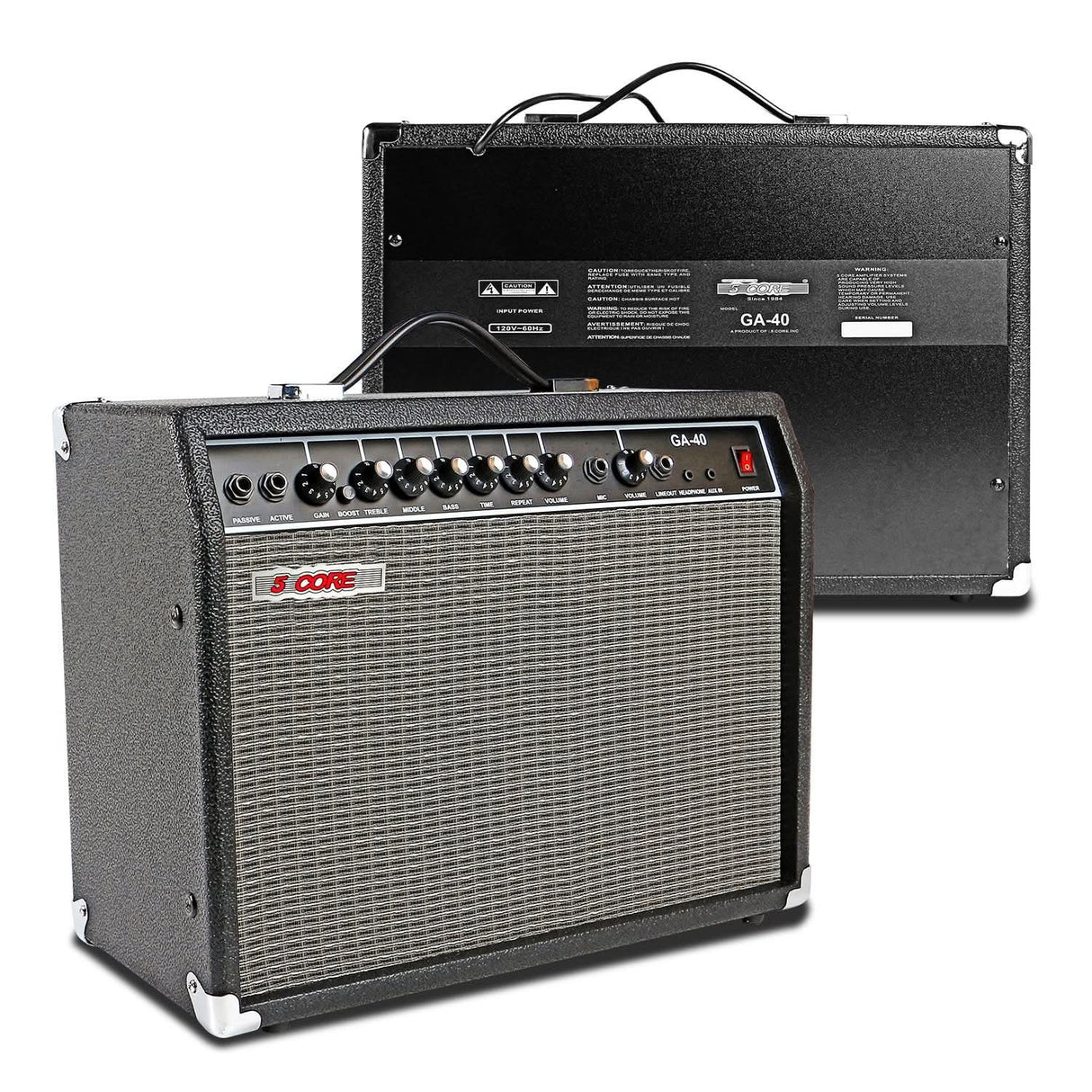 5 Core 40W guitar amp for electric and acoustic bass portable amplifier for practice