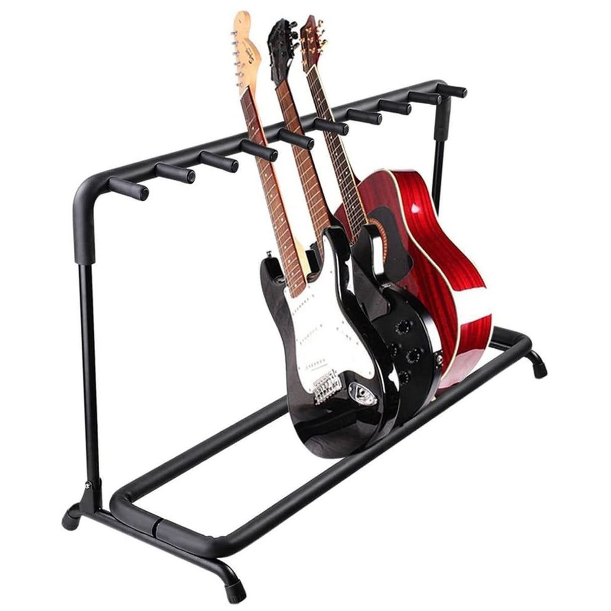 Multi guitar stand, guitars stands, and guitar support for music studio accessories.