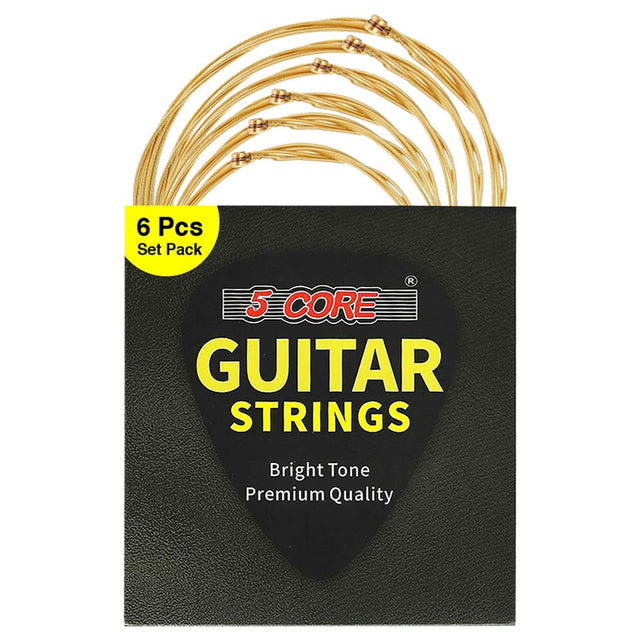 5Core acoustic guitar strings with 0.010–0.047 steel gauge for 6-string guitars