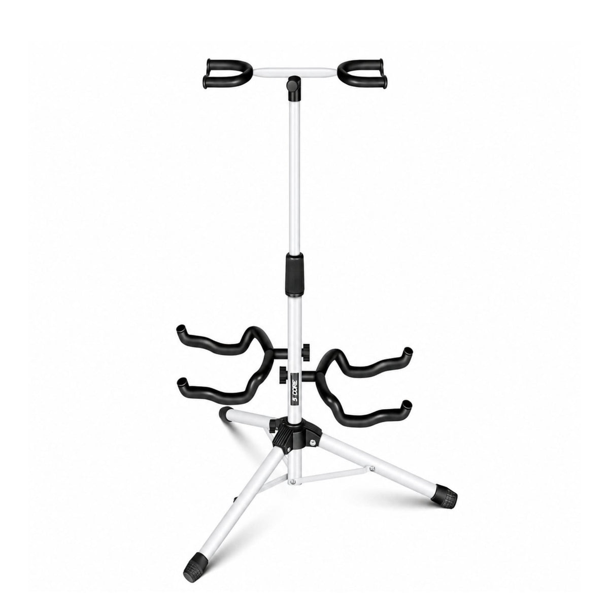 5 Core Guitar Stand Adjustable Double Guitars Stands Floor w Neck Holder for Acoustic Electric Bass
