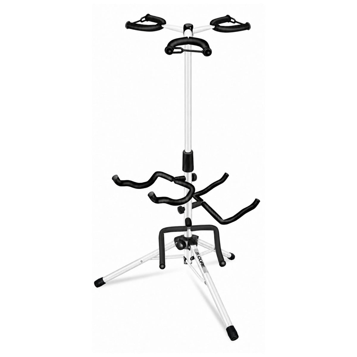 5 Core Triple Guitar Stand Floor w Foam Arms for Acoustic Electric Guitars