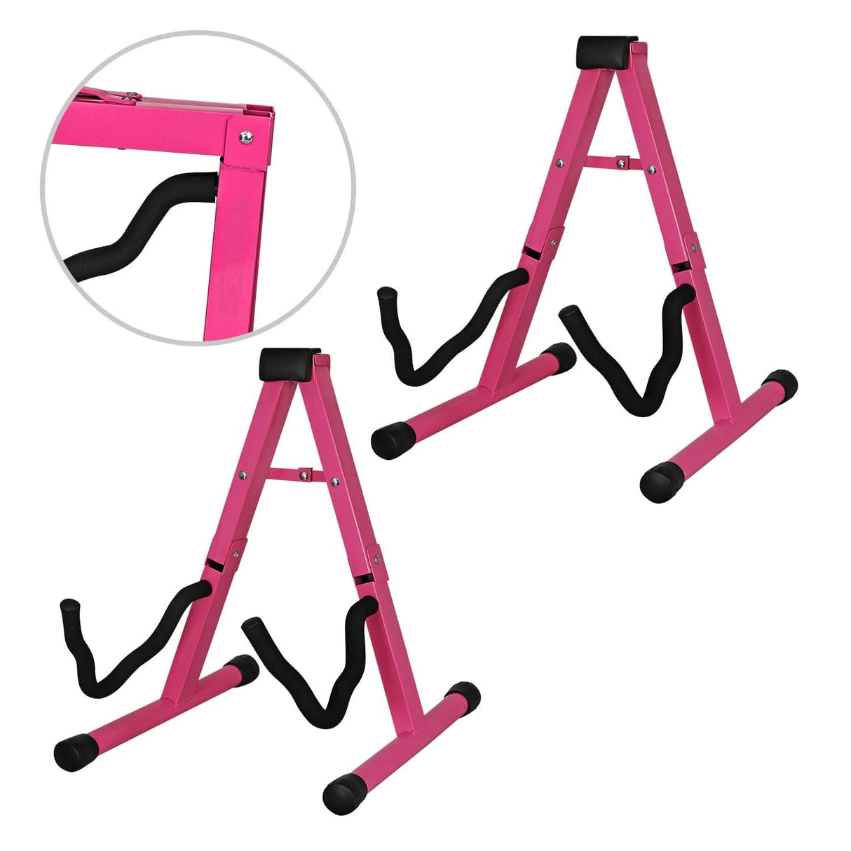 5Core pink guitar stand A-frame for electric and acoustic guitars