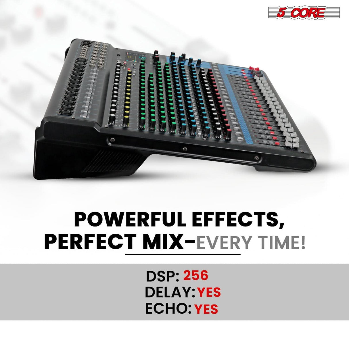 5Core console with enhanced SPX effects for creative mixing