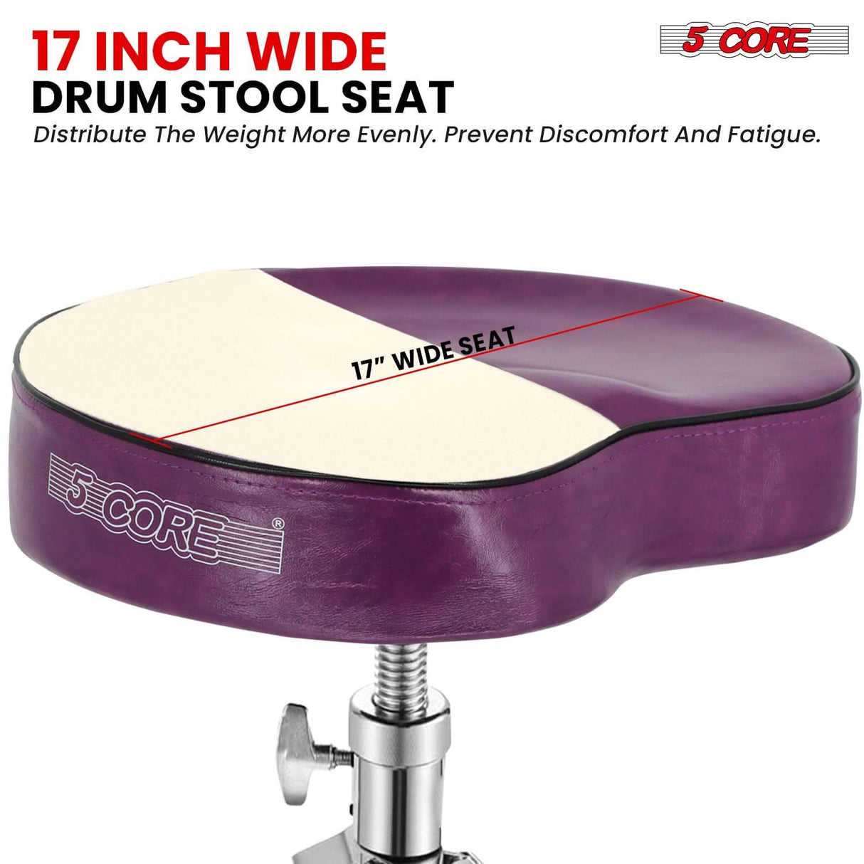 Durable 5Core guitar stool with stable legs and saddle seat design