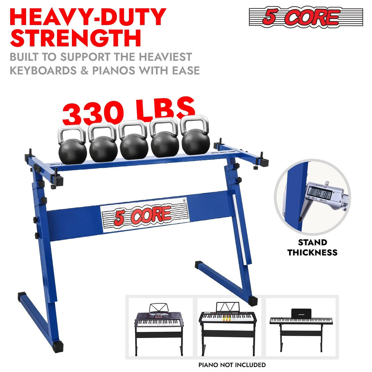 5Core durable Z style keyboard riser lift holder for pianos