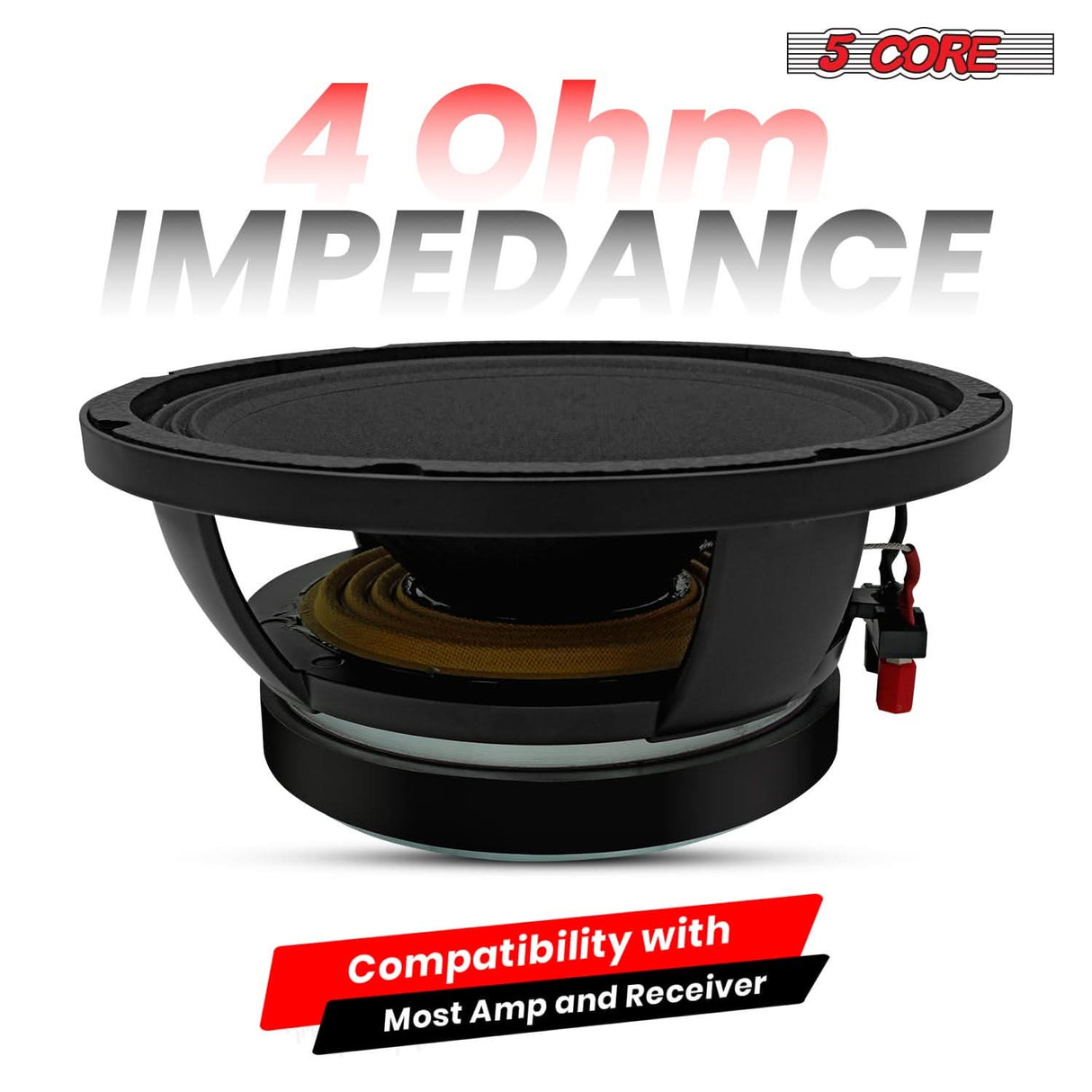 Top view of 5Core full range subwoofer for audio upgrade