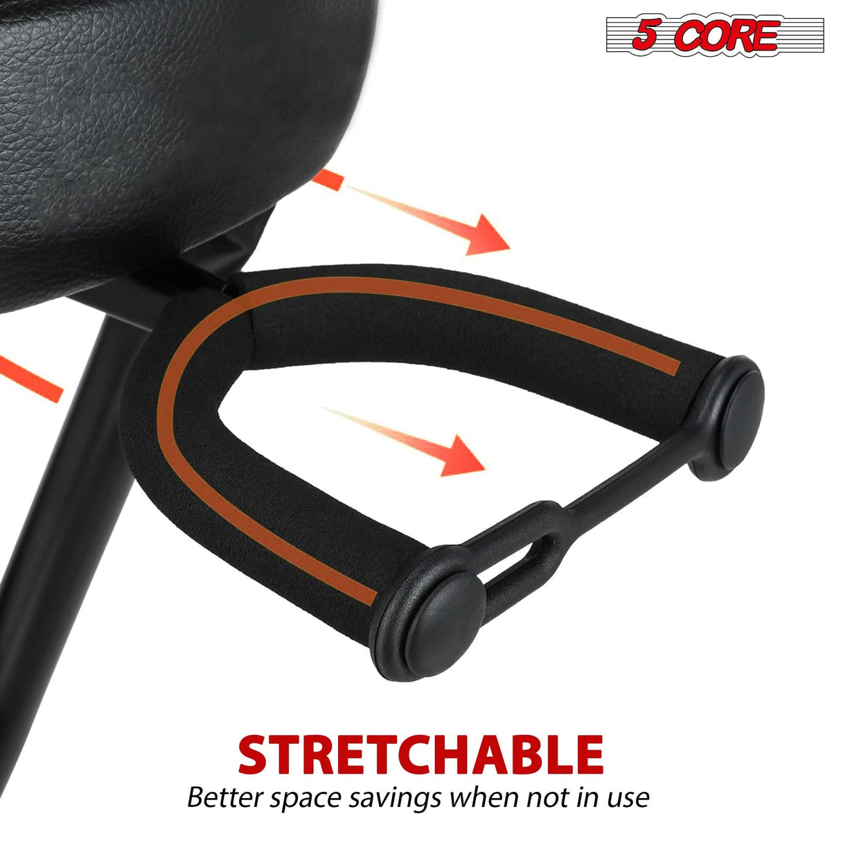 Guitar chair with cushioned seat and integrated holder by 5Core