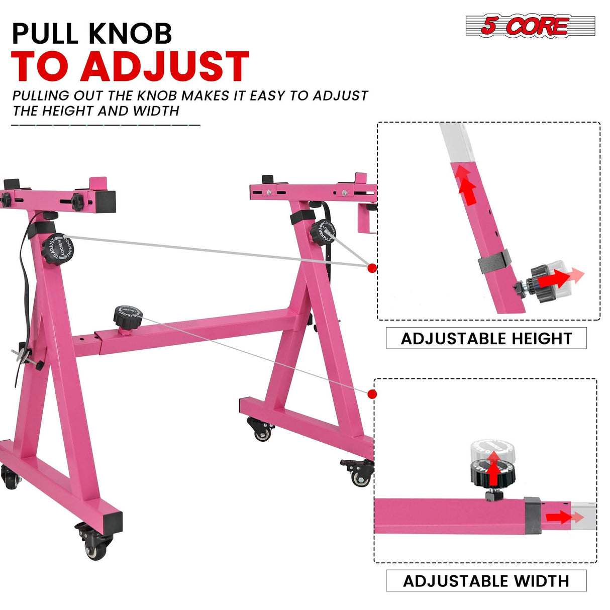 Electric piano stand Z style pink color adjustable 5Core