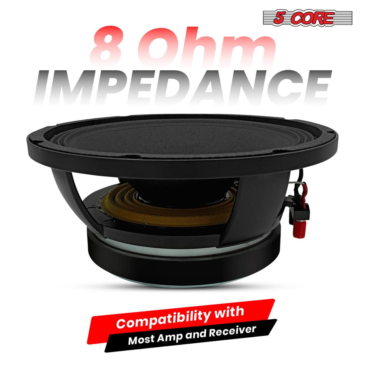 5 core 10 inch subwoofer speaker 600w max 8 ohm full range replacement dj bass loudspeaker by 5Core for professional use