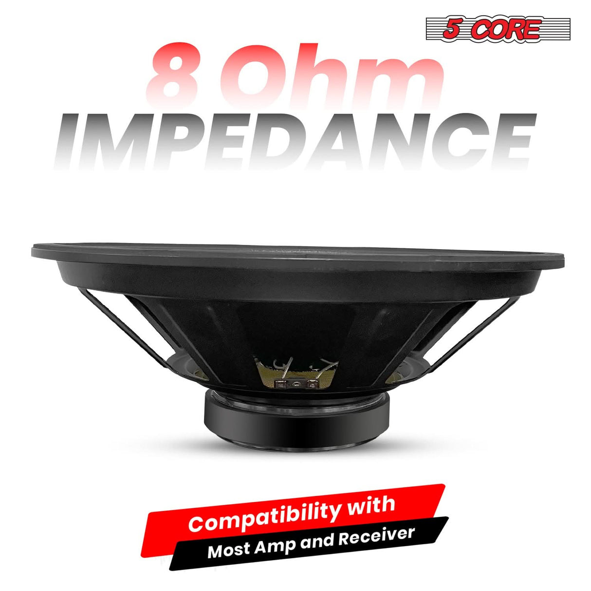 5Core 15 inch DJ PA subwoofer bass driver rear magnet view