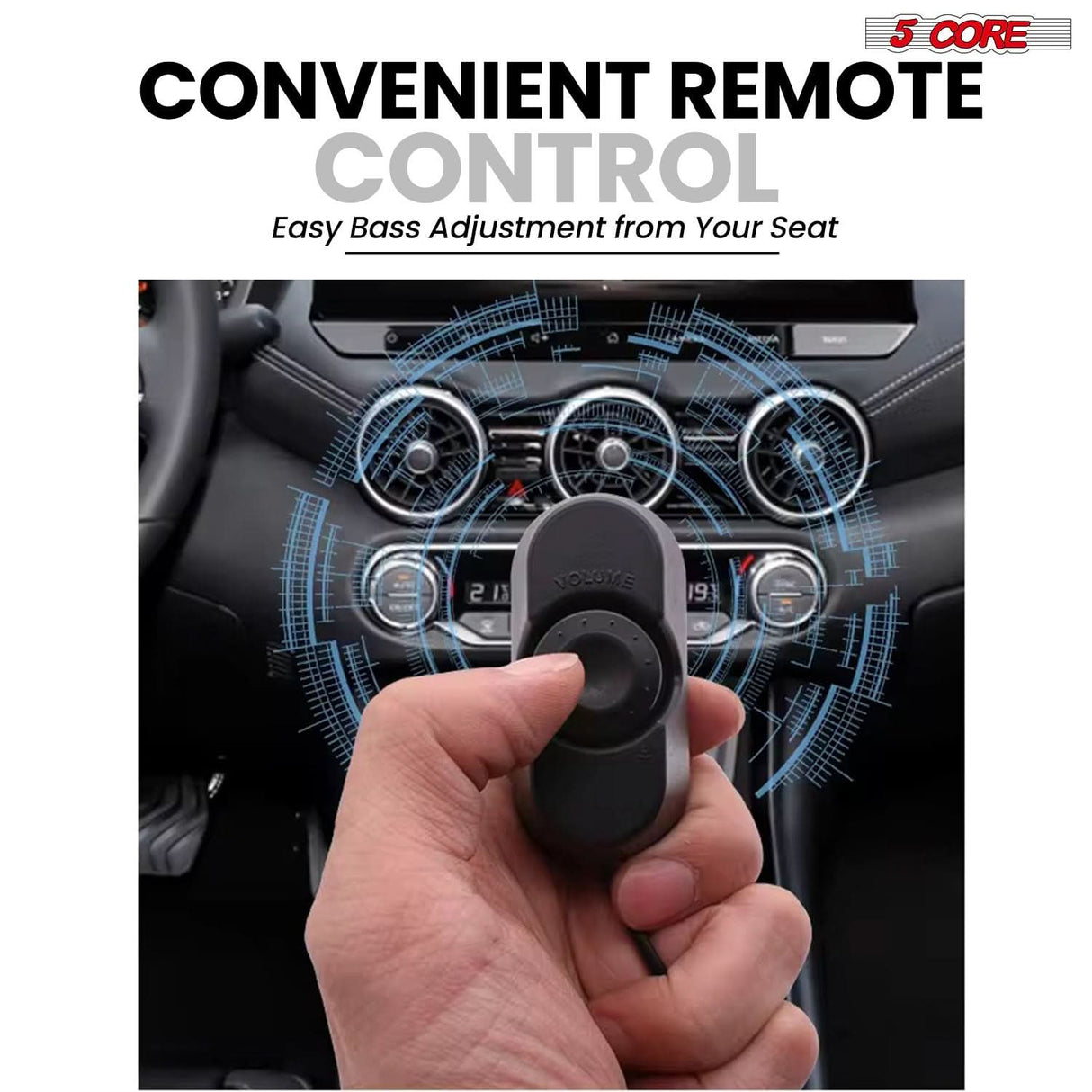 Slim profile 5Core 10 inch sub woofer ideal for tight car spaces