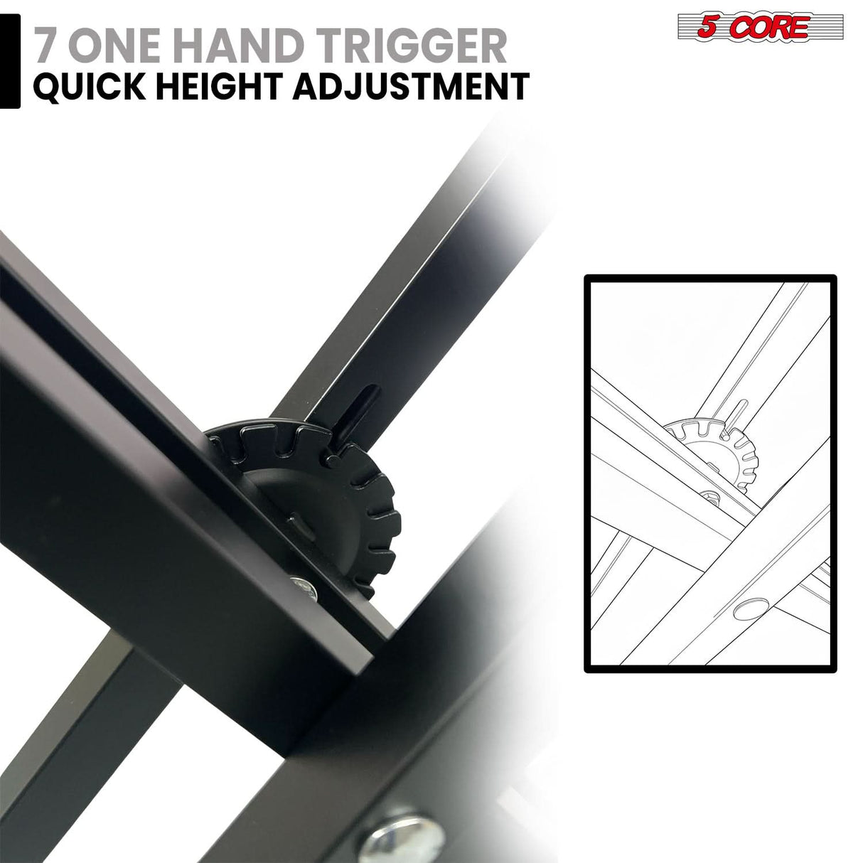 5 Core Keyboard Stand Height Adjustable One Hand Trigger Quick Release Portable Key Board DJ Stands