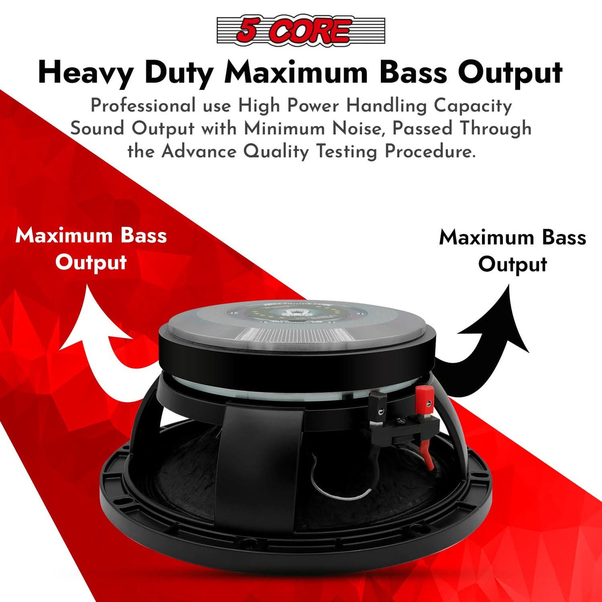 5 core 10 inch subwoofer speaker 600w max 8 ohm full range replacement dj bass loudspeaker - 5Core high quality product image