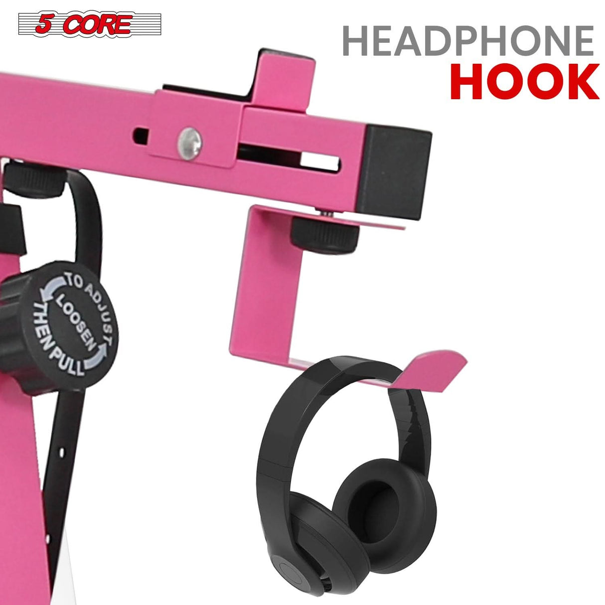Pink Z frame keyboard stand adjustable with wheel base 5Core