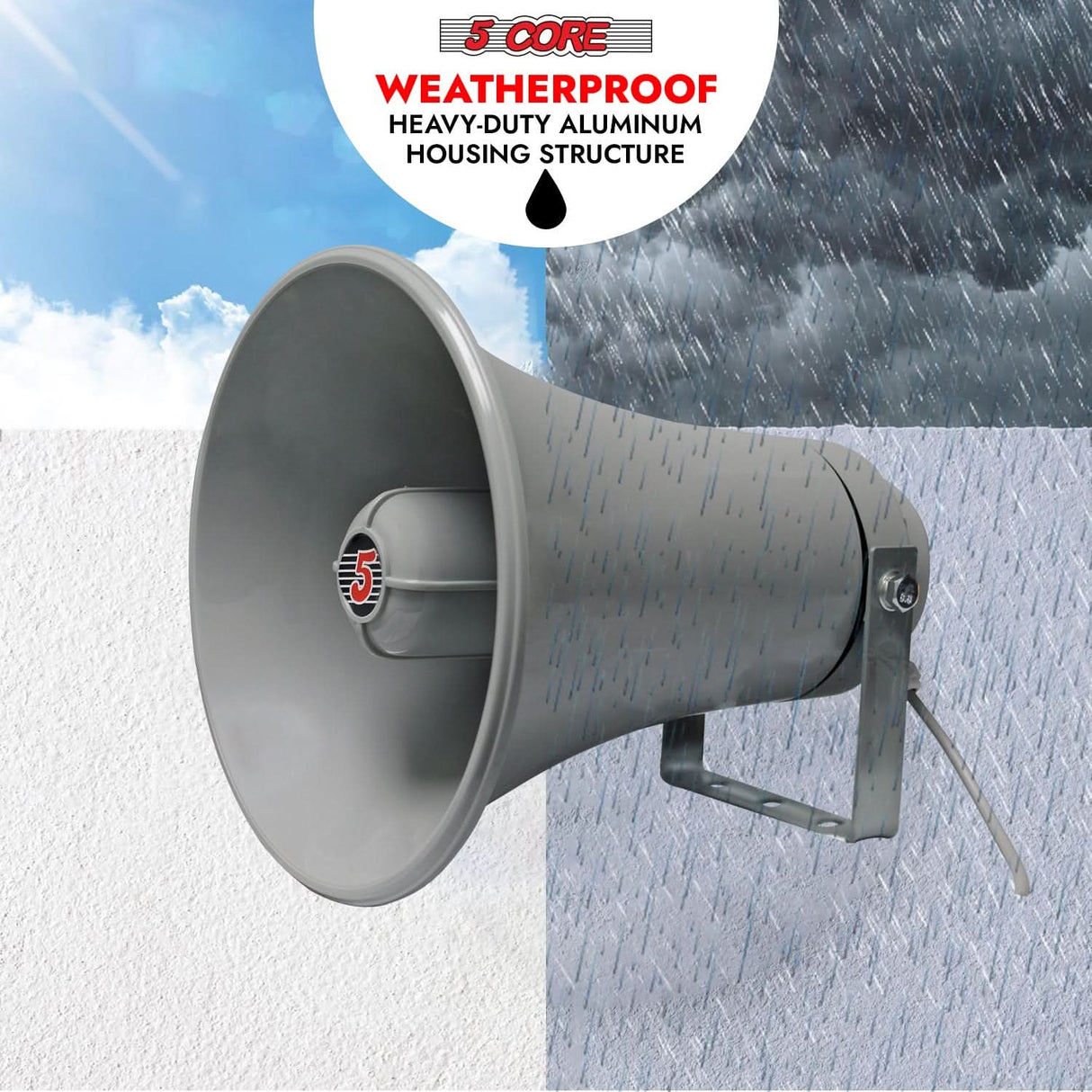 5Core 9 inch 20W 8 Ohm PA horn loud speaker outdoor indoor multi purpose loudspeaker