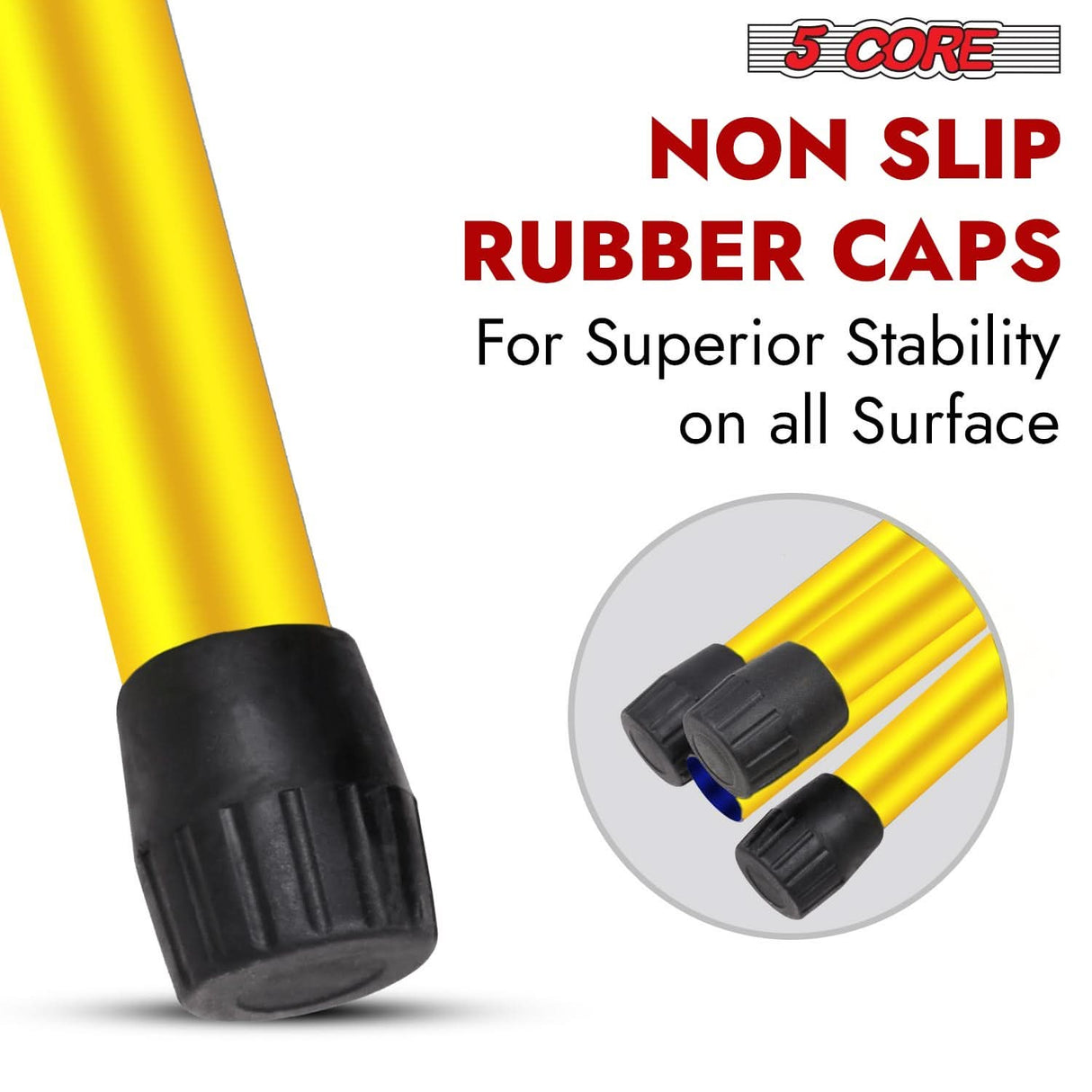 Non-slip feet for enhanced floor grip