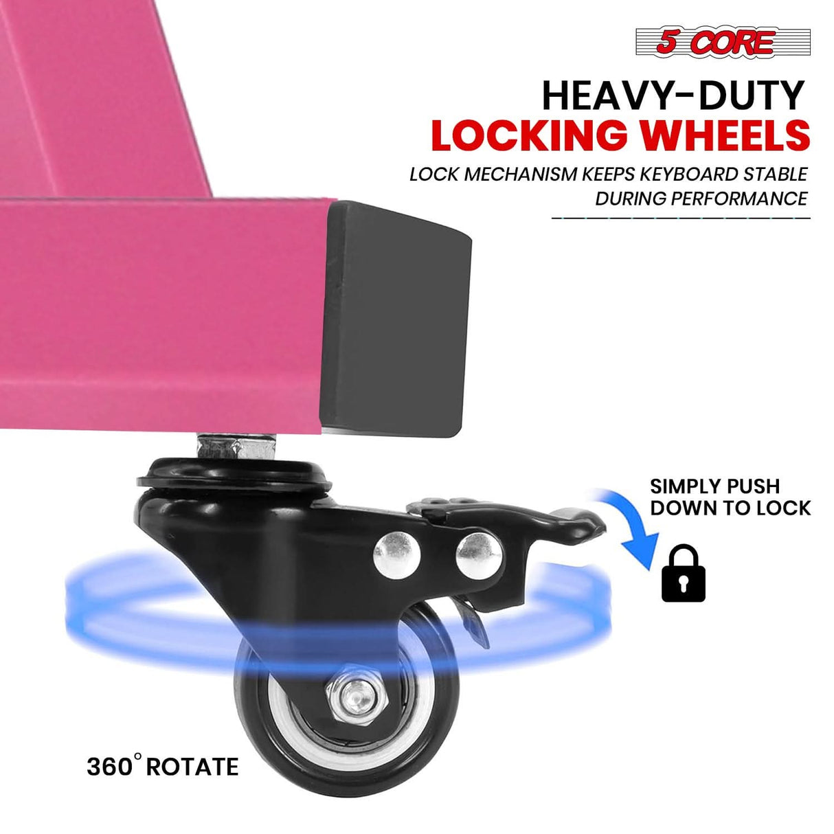 5Core Z style pink piano stand for electric keyboards