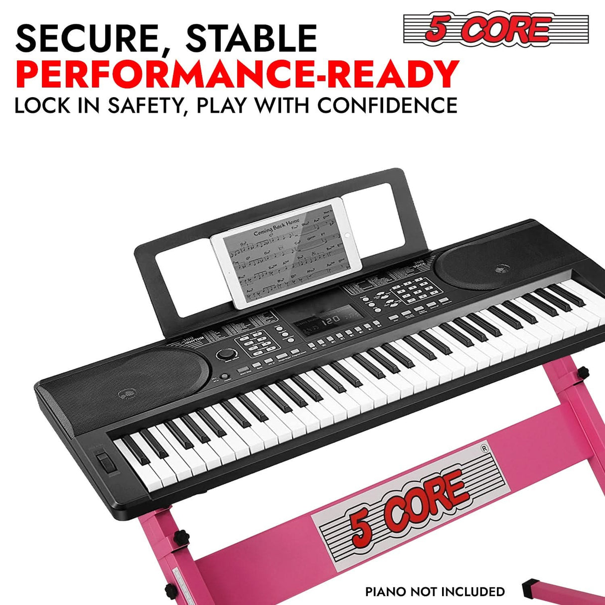 Ergonomic Z-frame piano riser for comfortable playing position