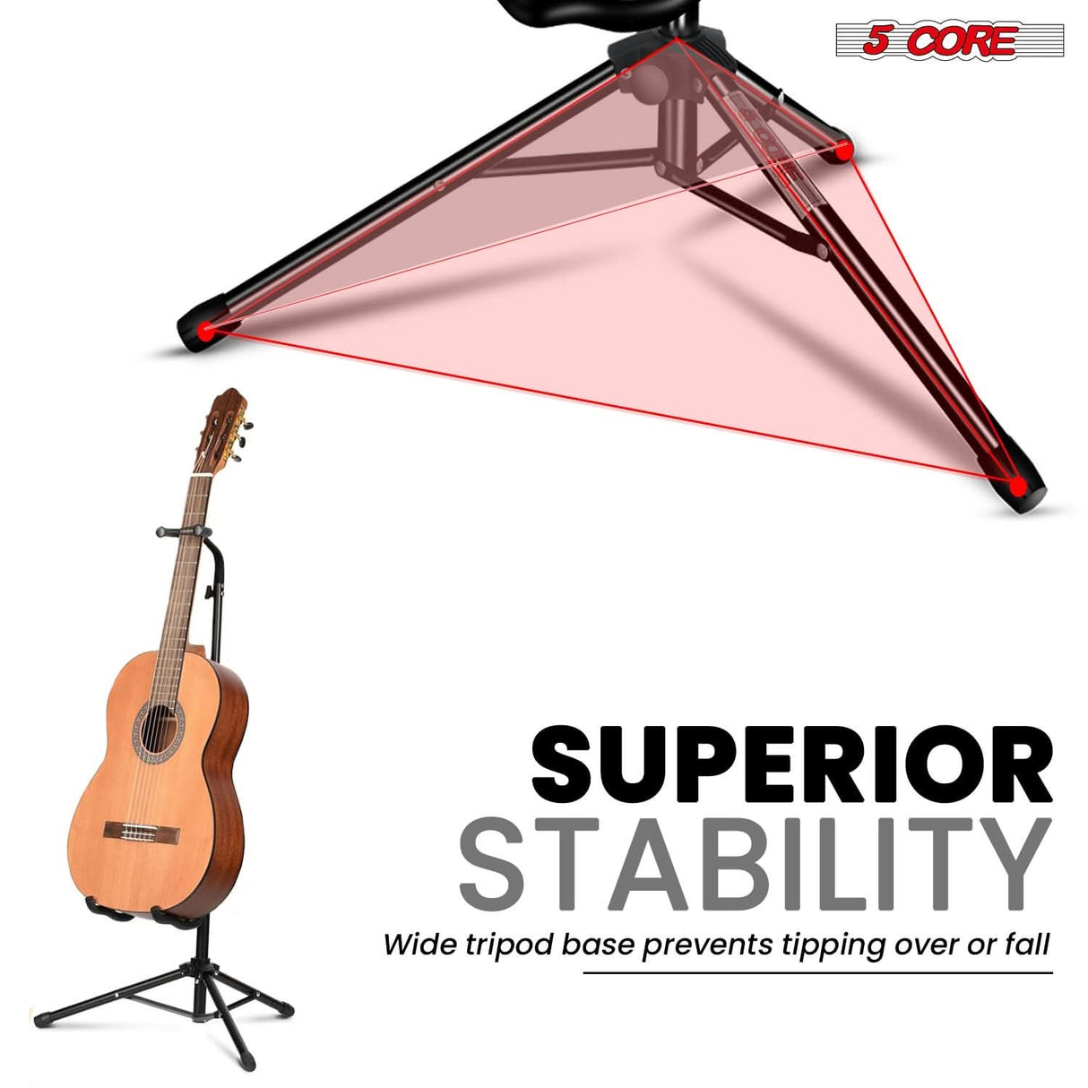 5Core 5Core guitar stand folding floor holder soporte para guitarra for electric acoustic bass