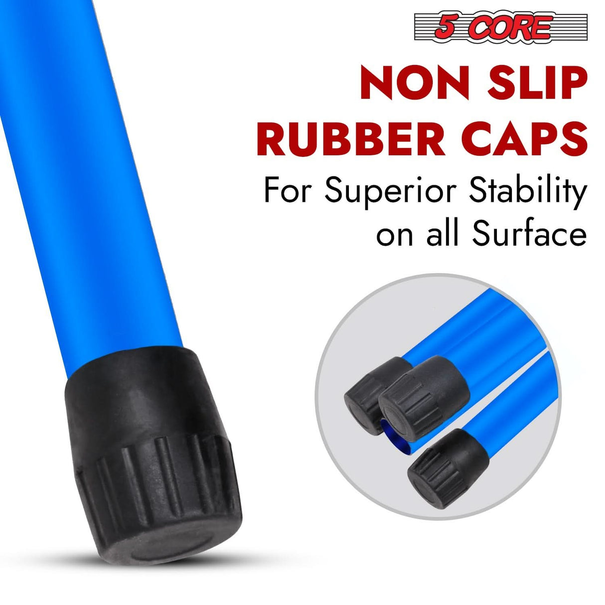 Non-slip feet for enhanced floor grip
