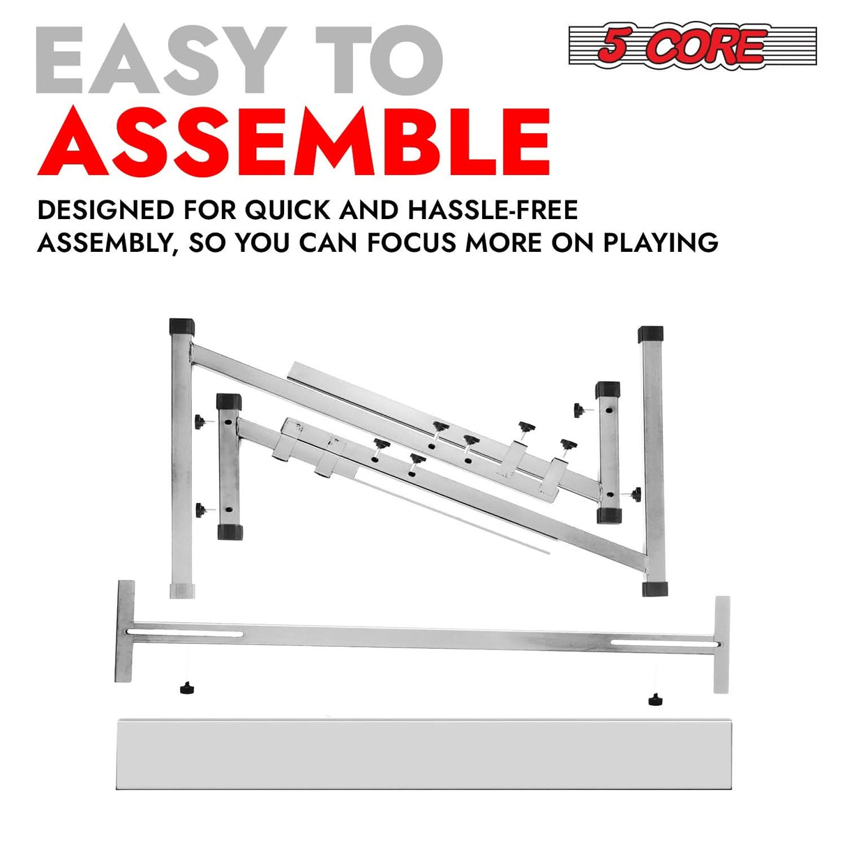5 Core Keyboard Stand Z Style Height Adjustable Sturdy Piano Riser Lift Holder Stands